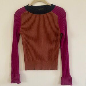 Rag & Bone Color Block Raglan Sleeve Sweater  "S"